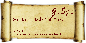 Gutjahr Szörénke névjegykártya